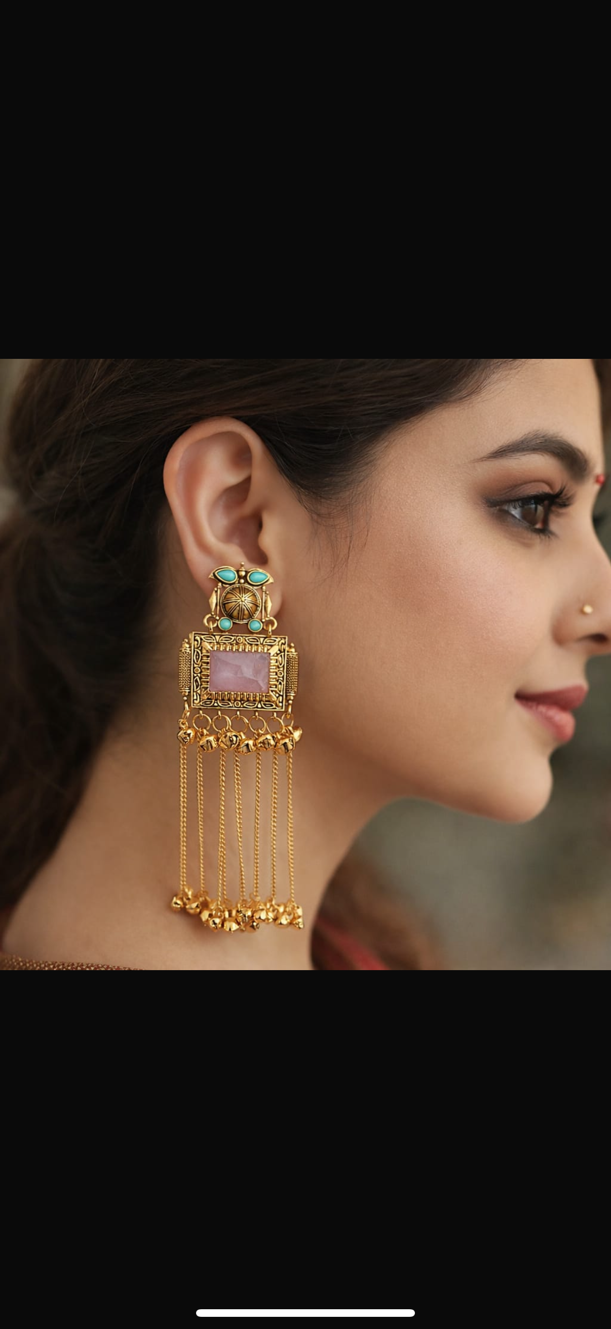 Kashmiri long earrings